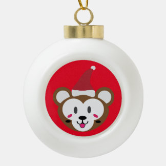 サンタグリズリークリスマスボール! セラミックボールオーナメント
