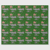 サンタグレートラックと馬トレーラークリスマス ラッピングペーパー (フラット)