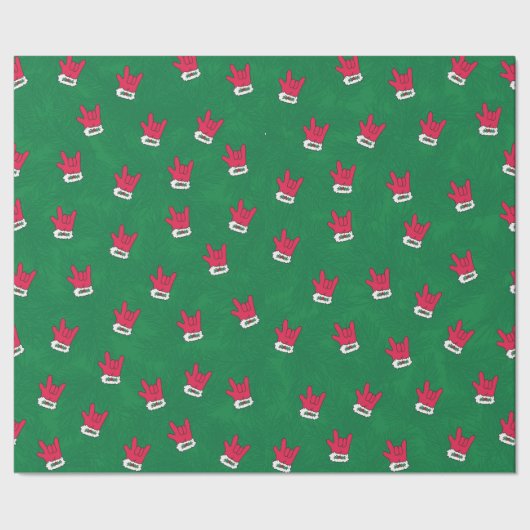 サンタグローブASL I Love Youラッピングペーパー ラッピングペーパー (シーム)