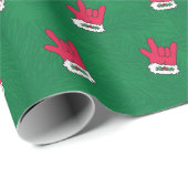 サンタグローブASL I Love Youラッピングペーパー ラッピングペーパー (ロールコーナー)