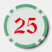 サンタグ怒ローン25ストライプのトランプのポーカーチップ ポーカーチップ (裏面)