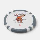 サンタグ飲レイ1ストライプのトランプのポーカーチップ ポーカーチップ (シングル)