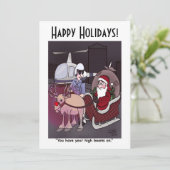 サンタゲッツアトラフィックチケットフラットホリデーカード カード (スタンド正面)
