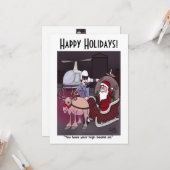 サンタゲッツアトラフィックチケットフラットホリデーカード カード (正面/裏面インサイチュ)