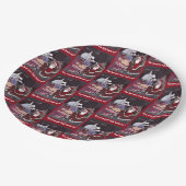 サンタゲッツチケットラウンドプレート ペーパープレート (アングル)