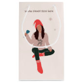 サンタゲーストップス・ヒア・ホリデー抱き枕 スモールペーパーバッグ (裏面)