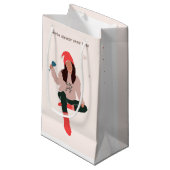 サンタゲーストップス・ヒア・ホリデー抱き枕 スモールペーパーバッグ (正面アングル)