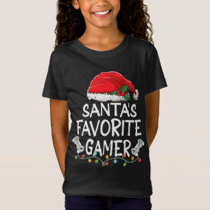 サンタゲーマーお気に入りのクリスマスサンタクロース Tシャツ