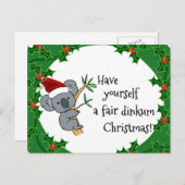 サンタコアラ – フェアディンカム シーズンポストカード (正面/裏面)