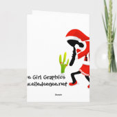 サンタココペリの砂漠のクリスマスカード シーズンカード (裏面)