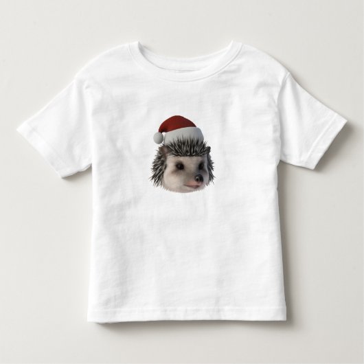 サンタコスタムを着たクリスマスハリネズミまたはオポッサム トドラーTシャツ (正面)