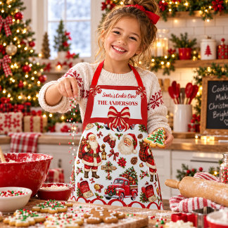 サンタコッキークルー カスタムファミリーネーム クリスマス エプロン