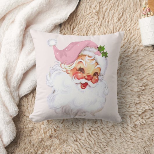 サンタコテージシックピンククリスマスクッション クッション (ブランケット)