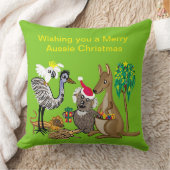 サンタコラ与えア・オーストラリアのクリスマスプレゼント・スロー クッション (ブランケット)