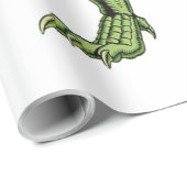 サンタコーギに乗る少年のTレックスのクリスマ ラッピングペーパー (ロールコーナー)