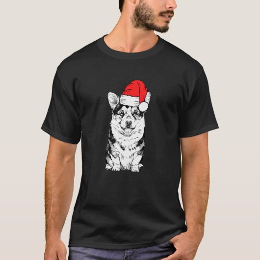 サンタコーギー犬の醜いクリスマス Tシャツ (正面)