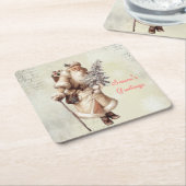 サンタコースター スクエアペーパーコースター (アングル)