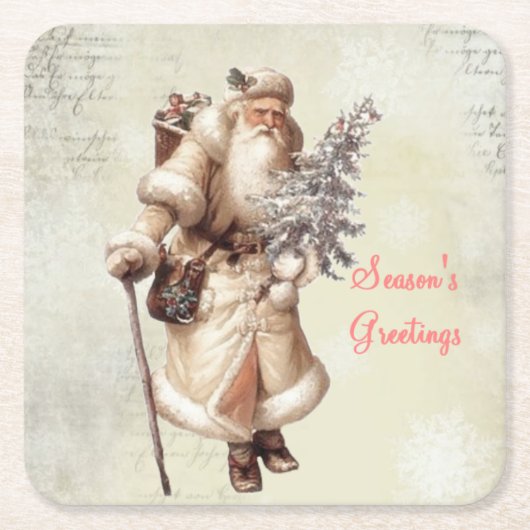 サンタコースター スクエアペーパーコースター (正面)