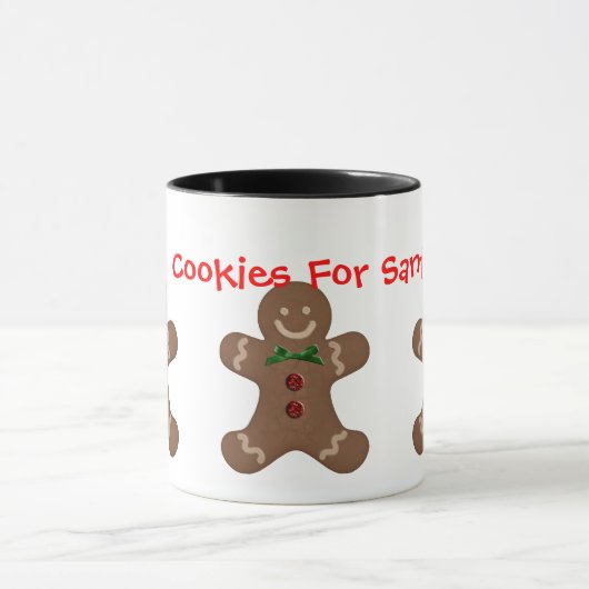 サンタコーヒーマグ用ジンジャーブレッドCookie マグカップ (中央)