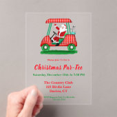 サンタゴエレガントルフクリスマスパーティの招待状 アクリル招待状 (インサイチュ (ポータブル))