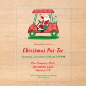 サンタゴエレガントルフクリスマスパーティの招待状 アクリル招待状 (正面)
