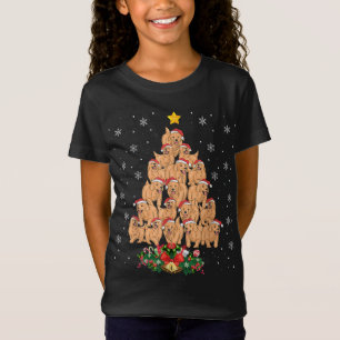 サンタゴルデンドルドッグクリスマスギフトゴールデンドルクリー Tシャツ