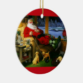 サンタゴルフのクリスマス装飾品 セラミックオーナメント (右)