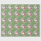 サンタゴルフィングクリスマスおもしろい ラッピングペーパー (フラット)