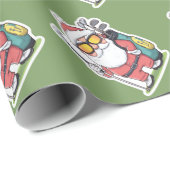 サンタゴルフィングクリスマスおもしろい ラッピングペーパー (ロールコーナー)