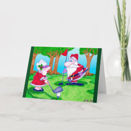 サンタゴルフクリスマスグリーティングカード シーズンカード