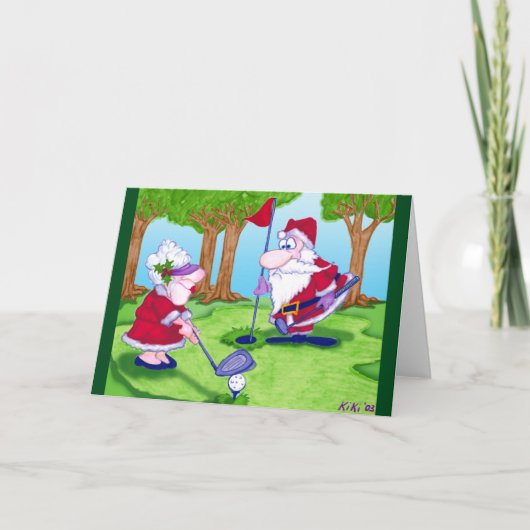 サンタゴルフクリスマスグリーティングカード シーズンカード (正面)