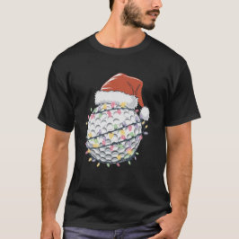 サンタゴルフユーモアクリスマスゴルファー女性男性Xmas Tシャツ