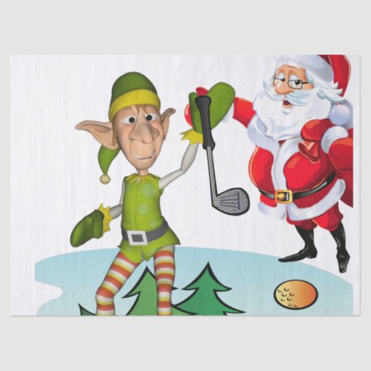 サンタゴルフ，クリスマスティッシュペーパー 薄葉紙 (正面)