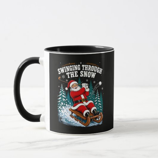サンタゴルフ メリークリスマス ゴルファー マグカップ (左)