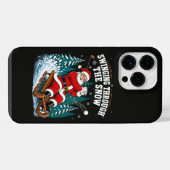 サンタゴルフ メリークリスマス ゴルファー iPhoneケース (裏面横)