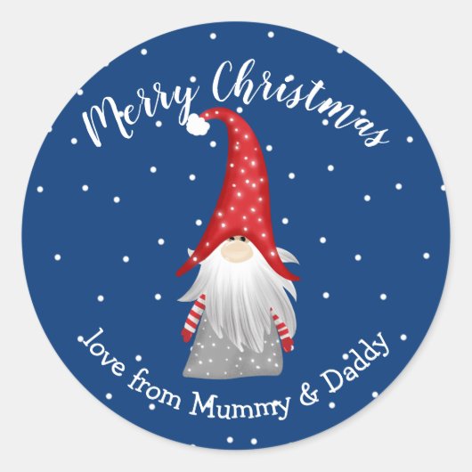 サンタゴンク格言のクリスマスプレゼントメリーギフト ラウンドシール (正面)