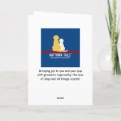 サンタゴールデンドッグのクリスマスウィッシュカード サンキューカード (裏面)