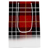 サンタゴールデンレトリエバーオンプレイドミディアム抱き枕 ミディアムペーパーバッグ (裏面)