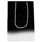 サンタゴールデンレトリバーで雪片ミディアムギフトB ミディアムペーパーバッグ (裏面)