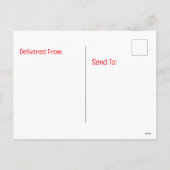 サンタサイケデリックホールディング魚釣りポールクリスマス シーズンポストカード (裏面)