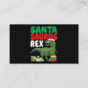 サンタサウルスおもしろいレックスクリスマスTRex恐竜サン 名刺