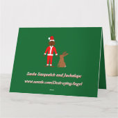 サンタサスカッチとジャッカロープクリスマスカスタム カード (裏面)