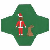 サンタサスカッチとジャッカロープクリスマス サッカーボール (フラット)