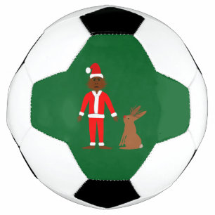 サンタサスカッチとジャッカロープクリスマス サッカーボール