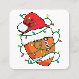 サンタサッカースポーツボールメンズボーイズクリスマスクリスマス スクエア名刺
