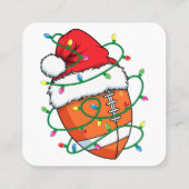 サンタサッカースポーツボールメンズボーイズクリスマスクリスマス スクエア名刺 (裏面)