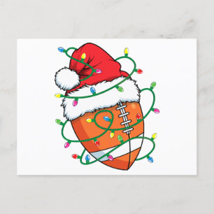 サンタサッカースポーツボールメンズボーイズクリスマスクリスマス ポストカード