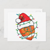 サンタサッカースポーツボールメンズボーイズクリスマスクリスマス ポストカード (正面/裏面)