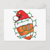 サンタサッカースポーツボールメンズボーイズクリスマスクリスマス ポストカード (正面)