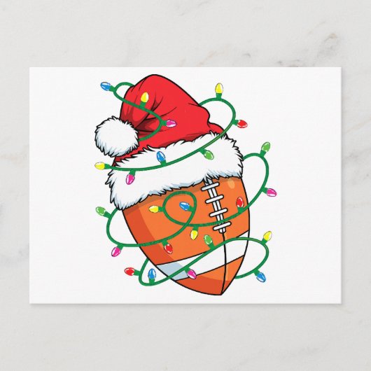 サンタサッカースポーツボールメンズボーイズクリスマスクリスマス ポストカード (正面)
